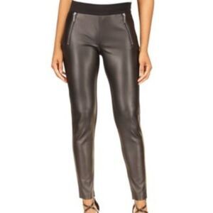 Michael Kors Mixed-Media Zip Legging Black M NWT